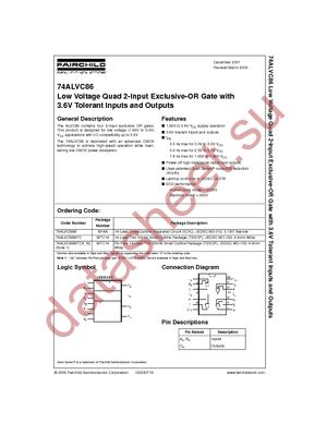 74ALVC86MX datasheet  